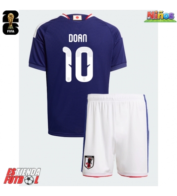 Japón Ritsu Doan #10 Primera Equipación Niños Mundial 2026 Manga Corta (+ Pantalones cortos)